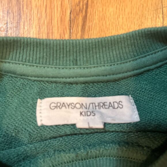 Greyson Threads Green Aloha Sweat Shirt Girls Large - Picture 4 of 6